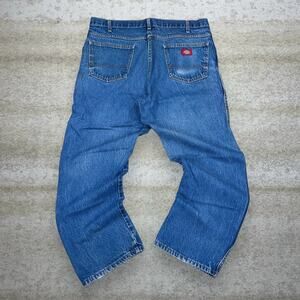 Vintage Y2K Dickies Jeans 38x29 Straight Fit Medium Wash Red Tab Work Wear